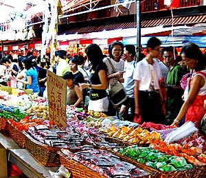 Street market in China Town